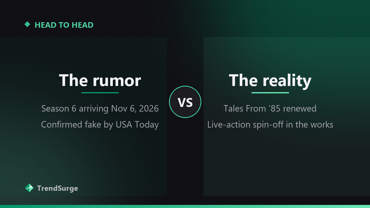 The season 6 rumor claimed a Nov 6, 2026 release; the reality is a renewed animated series and a live-action spin-off